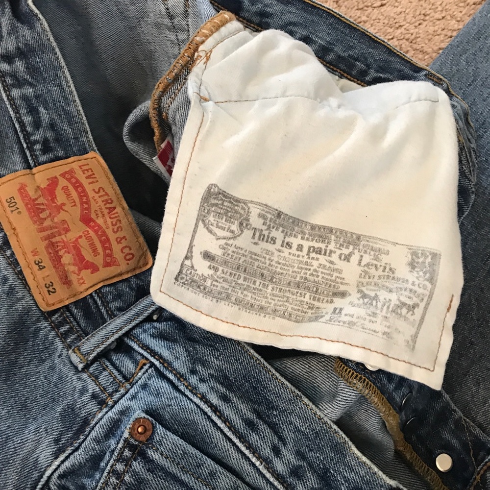 Vintage 1993 Levi’s Button Fly 501 Jeans - Picture 4 of 13